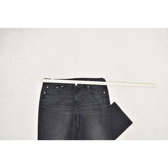 American Eagle Black Curvy Straight Jeans Plus Size 18 Regular Cotton Blend - Picture 5 of 8